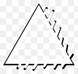 Triangle - Black Frame Png