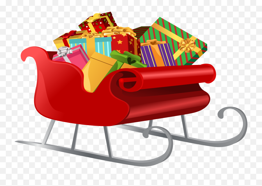 Graphic Free Library Sleigh Png Files - Christmas Sleigh Clipart Png,Sleigh Png