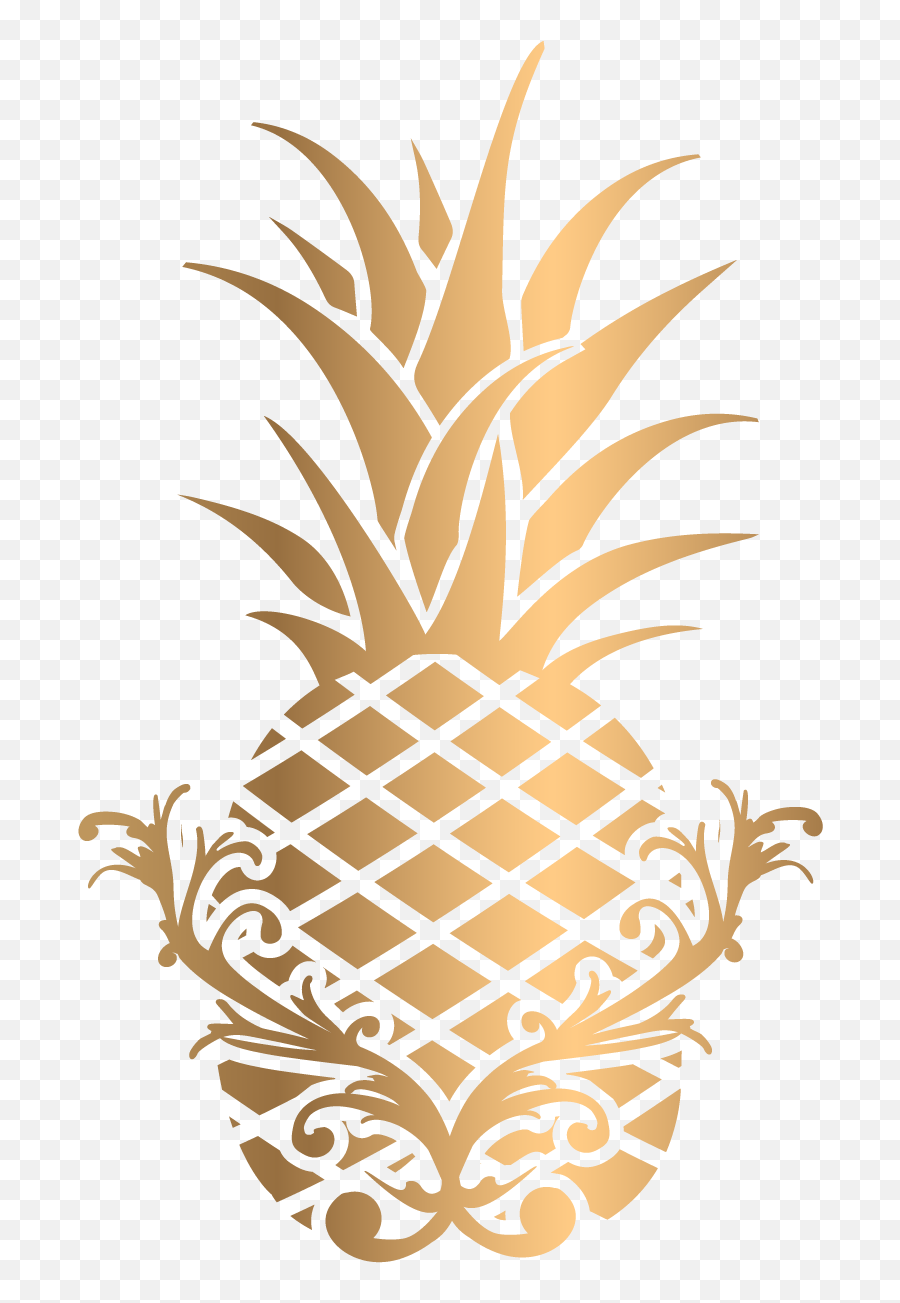 Today1582079143 Gold Pineapple Clipart Png Here - Transparent Background Gold Pineapple Clipart,Pineapple Clipart Png