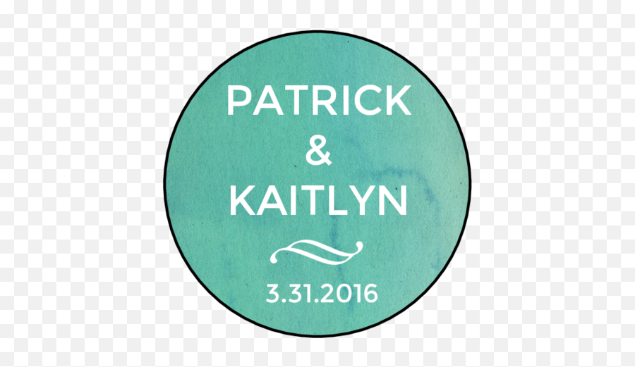 Blue Watercolor Circle Wedding Announcement Labels - Label Circle Png,Watercolor Circle Png