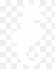 White Sea Horse Clip Art - vector clip art Silhouette png