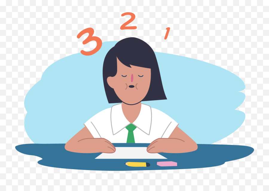 Stress Management - Clip Art Studying Kid Png,Psy Png