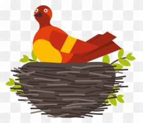 Download Bird In The Nest Clipart - Illustration Png,Bird Nest Png