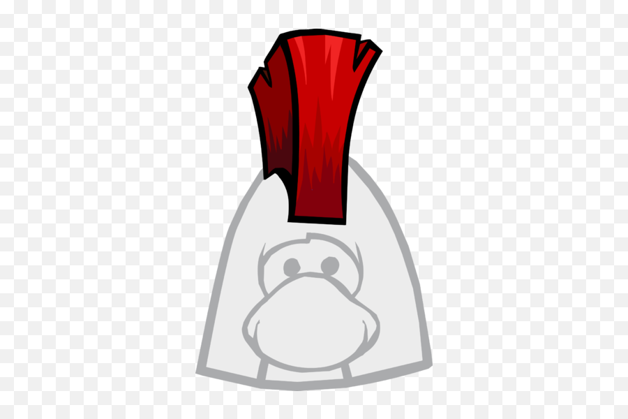 Red Mohawk - Club Penguin Hair Png,Mohawk Png