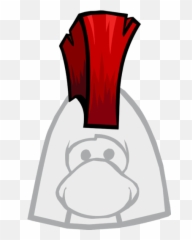 Red Mohawk - Club Penguin Hair Png,Mohawk Png