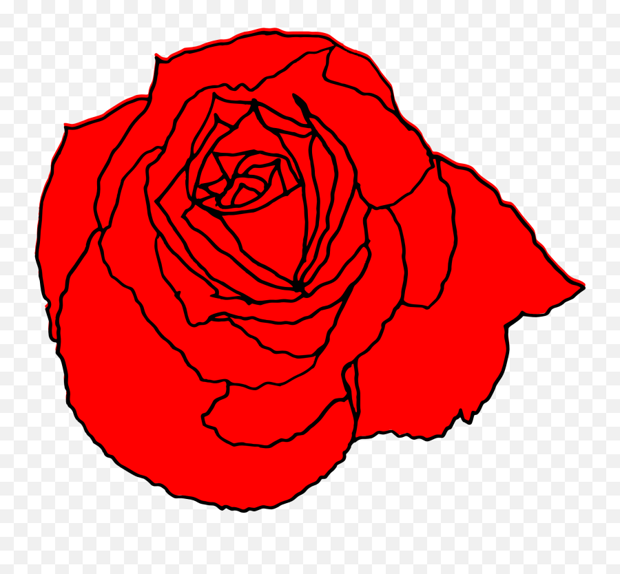 Red Rose Drawing Png - Pink Rose Drawing Transparent Background,Rose Drawing Png