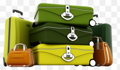 Luggage Clipart Green Suitcase - Transparent Background Png