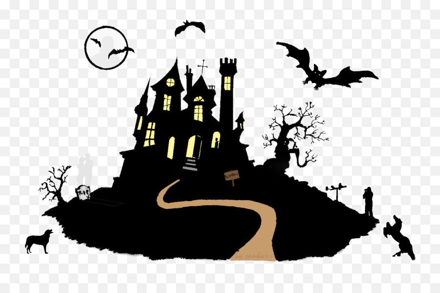 Download Haunted House Frame Png - Ghost Haunted House Clipart,Haunted House Png