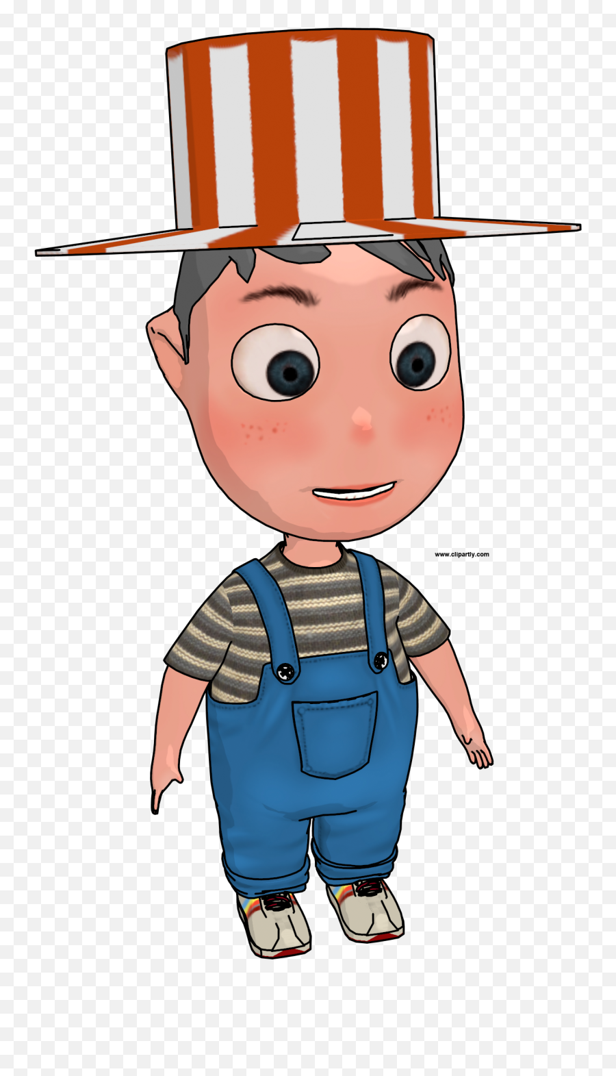 Cartoon Boy With Hat Clipart Png - Costume Hat,Hat Clipart Png