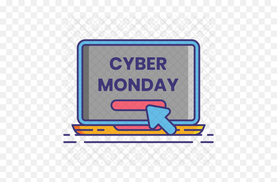 Cyber Monday Icon Of Colored Outline - Meyer Speedway Houston Texas 1970 Png,Cyber Monday Png