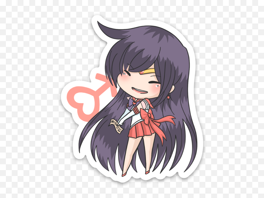 Sailor Mars Rei Hino Vinyl Sticker Heropie Online - Fictional Character Png,Sailor Mars Transparent