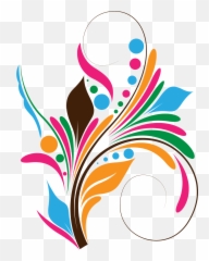 Colorful Floral Design Png - Flower Corel Draw Designs