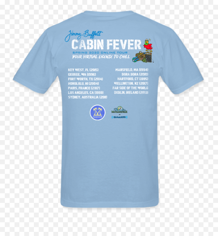 Cabin Fever Pocket Logo Blue Tee - Don T Reach Youngblood Png,Jimmy Buffett Logo