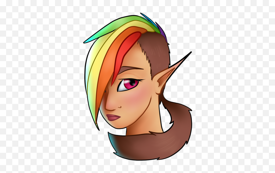 Elf Ears Humanized Rainbow Dash - Fictional Character Png,Elf Ear Png