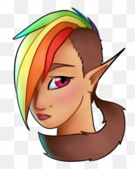 Elf Ears Humanized Rainbow Dash - Fictional Character Png,Elf Ear Png