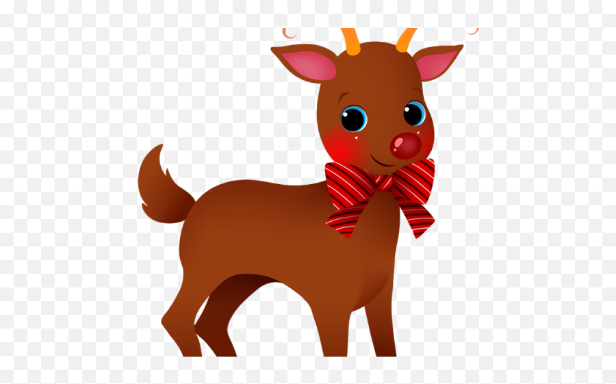 Christmas Reindeer Clipart Transparent - Easy Cute Reindeer Christmas Png,Christmas Antlers Png