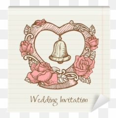 Hand Drawn Wedding Doodle Heart In Vector Wall Mural U2022 Pixers - We Live To Change Anniversary Png,Crown Doodle Png