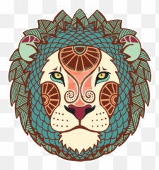 Lion Head Png Transparent Image - Astrology Art