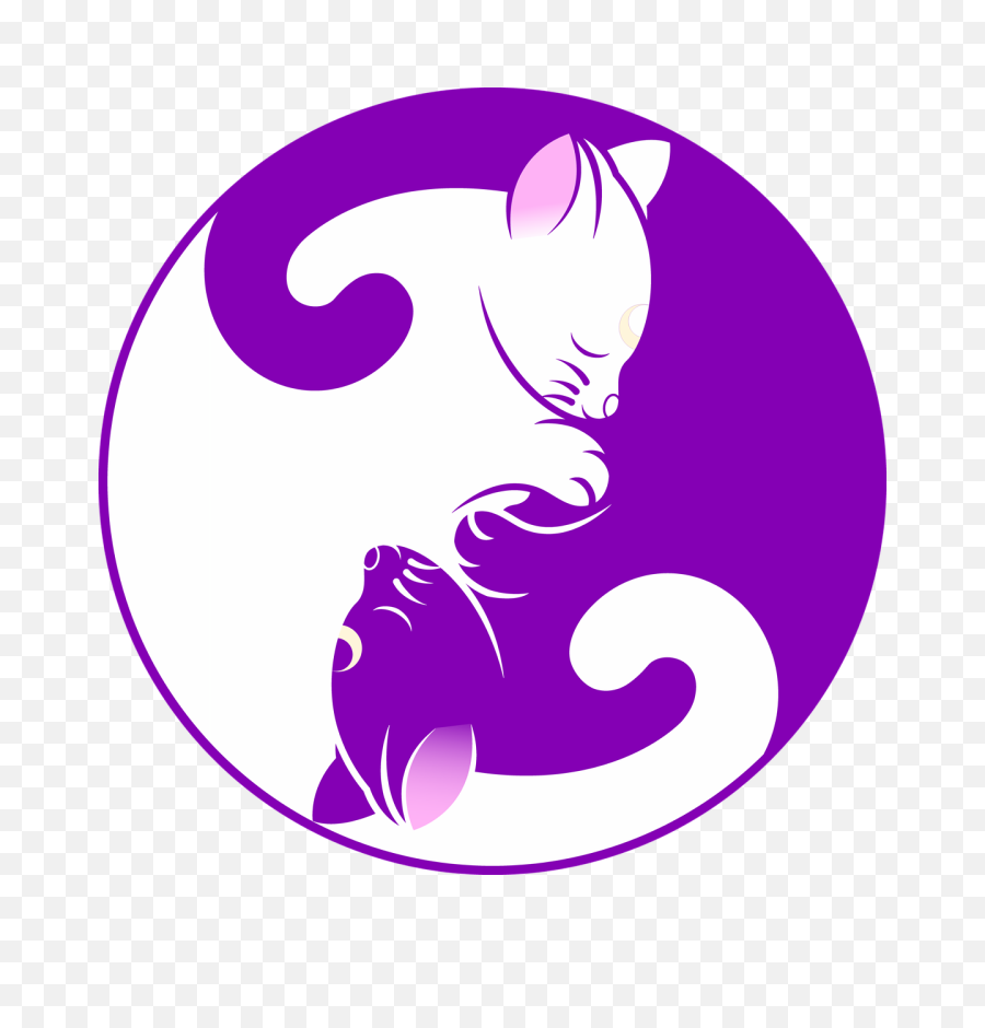 Cat Yin Yang Kitten - Cats Yin Yang Icon Png,Cat Logo Png