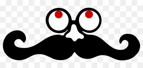 Moustache Clipart Glass Eye Transparent - Png Face With Mustache Clipart