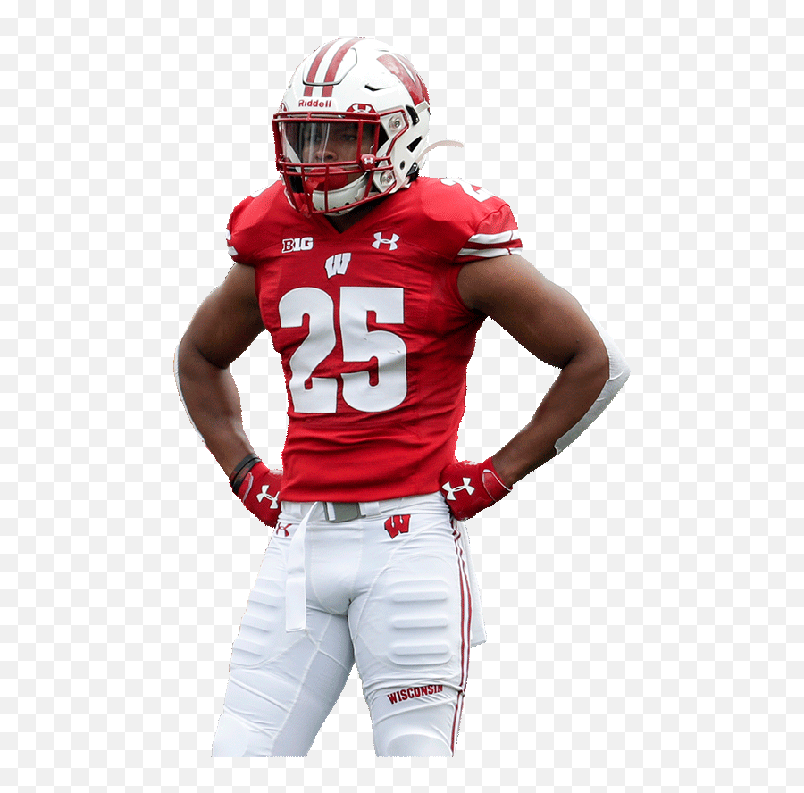 No Fans Inside Only A Smattering Outside For Wisconsin - Wisconsin Badgers Player Png,Icon Lucky 7 Helmet
