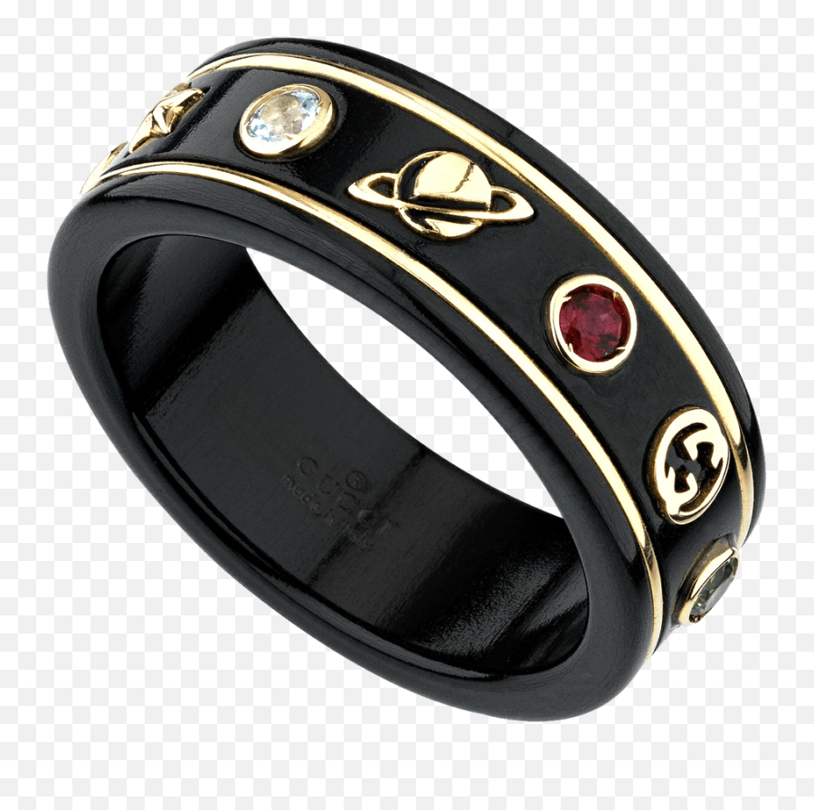 Gucci Icon Ring With Gemstones - Gucci Ring Black Png,Icon Bracelets
