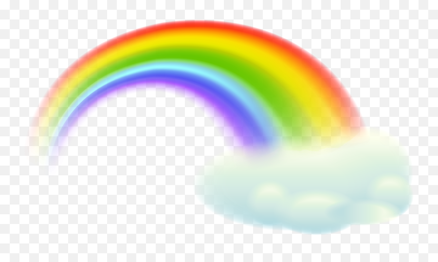 Rainbow With Clouds Clipart - Circle Png,Clouds Clipart Png