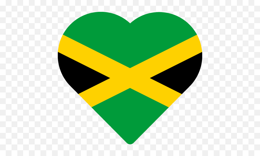 Vector Flag Of Jamaica - Heart Vector Flags Emblem Png,Jamaica Flag Png