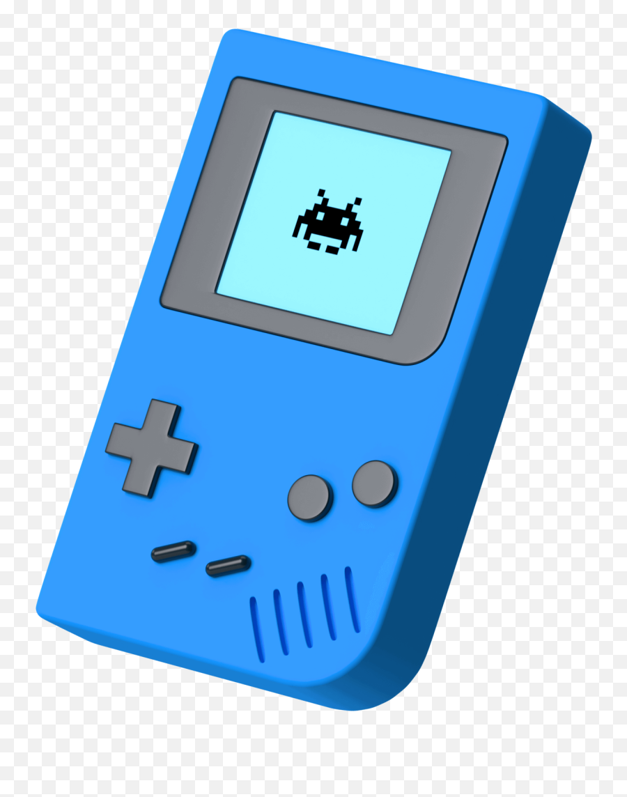 Retro Electronic 3d Devices Illustrations - Portable Png,Gameboy Color Icon