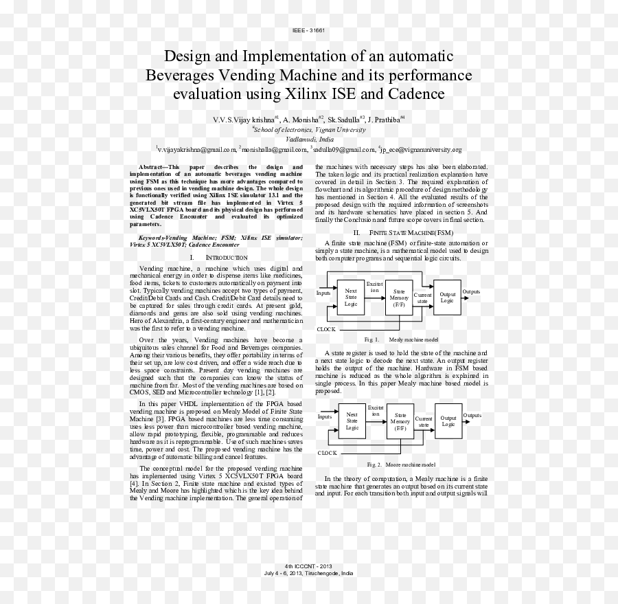 Pdf Design And Implementation Of An Automatic Beverages - Document Png,Xilinx Ise Icon