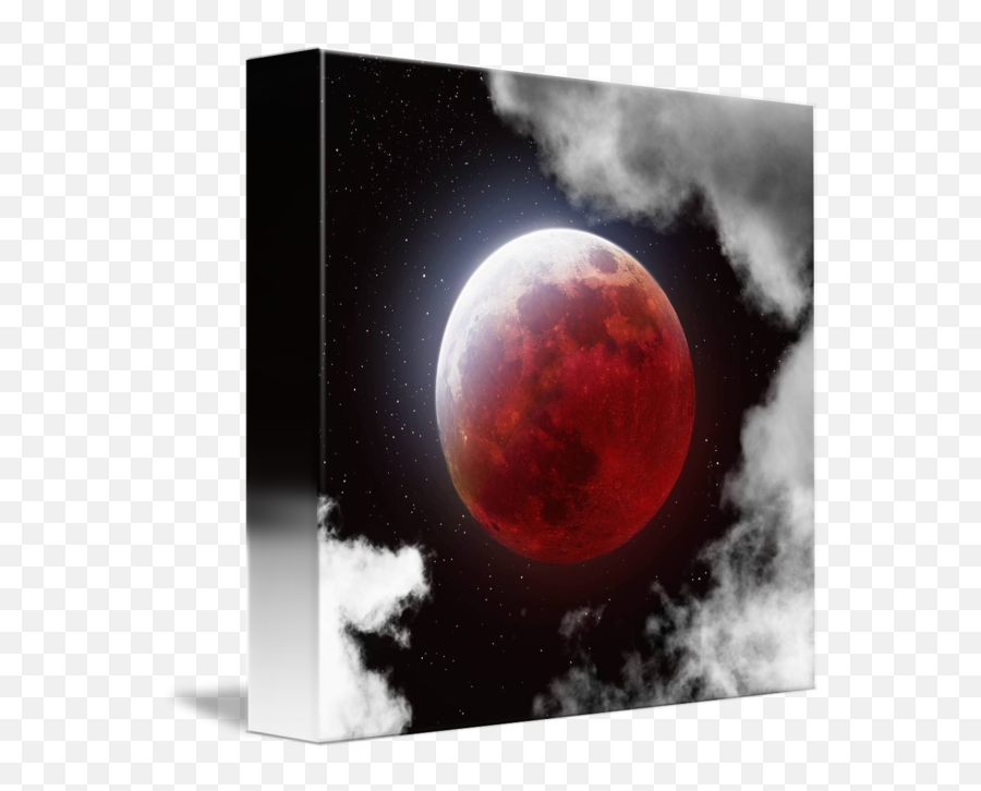 Blood Moon With Clouds - Moon Png,Blood Moon Png