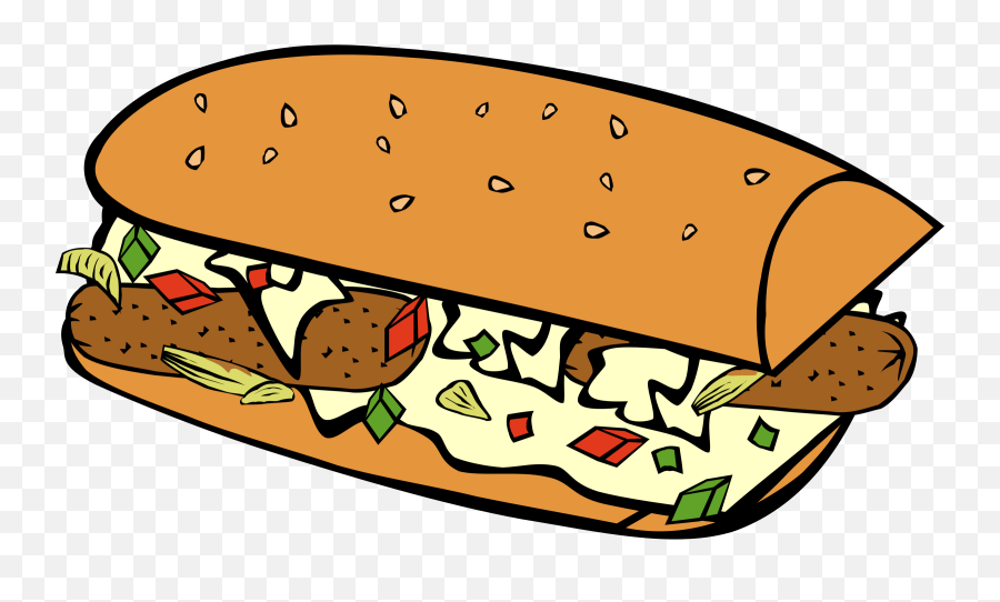 Fast Food Breakfast Sub Sandwich Clipart I2clipart - Food Clip Art Png,Sub Sandwich Png