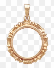 14k Gold Bamboo Bezel - Panda 120oz Maple Leaf 120ozPendant Solid png