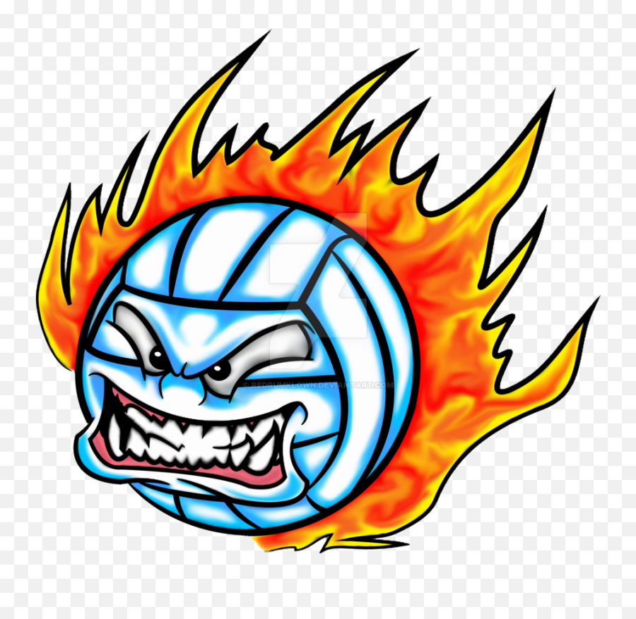 Fire Flames Png - Volleyball With Flames Png Volleyball Fire Ball With Volleyball,Volleyball Clipart Png