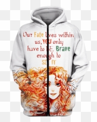 Brave Merida Tshirt - Zip Hoodies Apparel Uniform T Shirt Pilot Png,Merida Png
