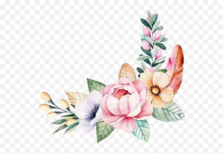 Pngstickers Png Watercolor Illustration - Flores Aquarela Png,Flores Png