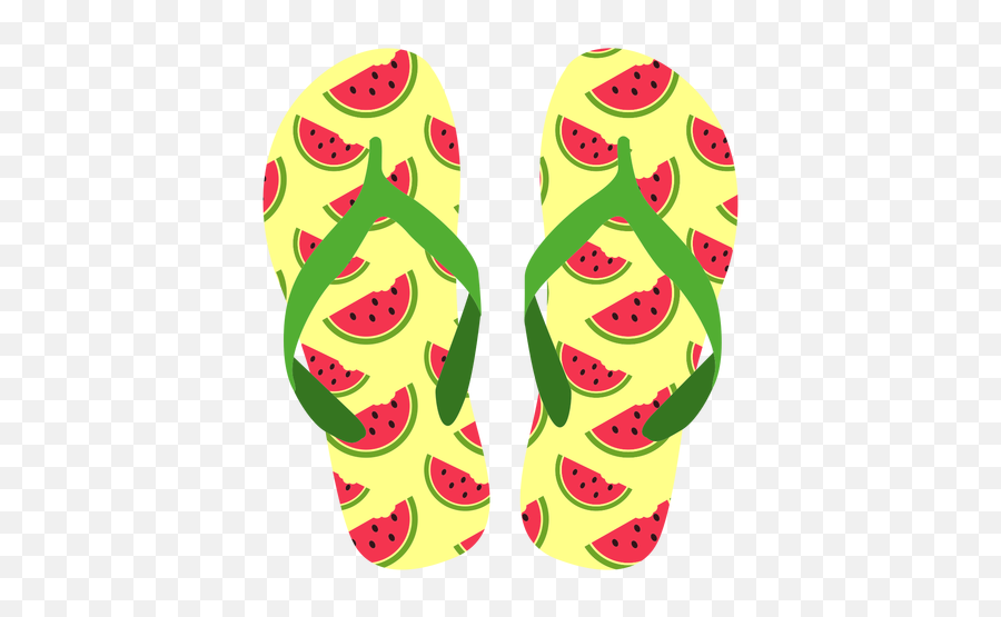 Watermelon Slices Flip Flops - Transparent Png U0026 Svg Vector File Sandalia Con Flores Png,Watermelon Transparent Background