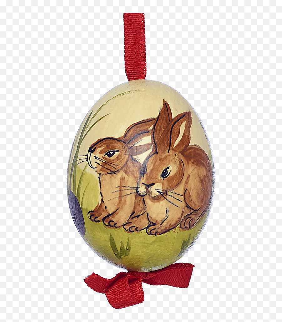 Käthe Wohlfahrt - Online Shop Easter Egg Two Sitting Rabbits In The Grass Christmas Decorations And More Cartoon Png,Easter Grass Png
