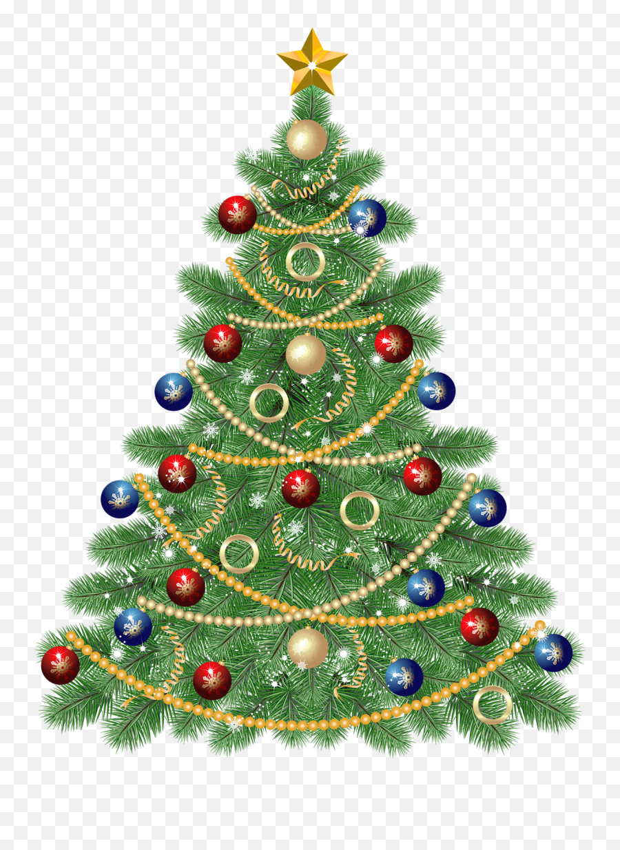 Large Transparent Christmas Tree With - Clip Art Christmas Images Free Png,Christmas Tree Clipart Transparent