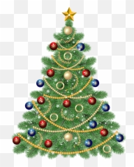 Large Transparent Christmas Tree With - Clip Art Images Free png