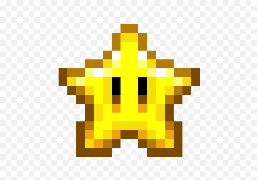 Super Mario Star Pixel - Mario Star Pixel Art Png,Pixel Mario Transparent