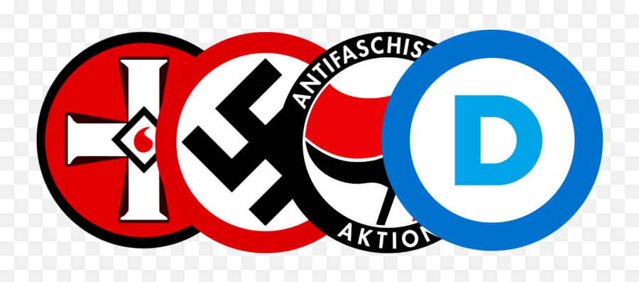 Antifa The Democrat Party Blackshirts Cwr 561 And 559 - Democratic Party Is Nazi Party Png,Communist Logos