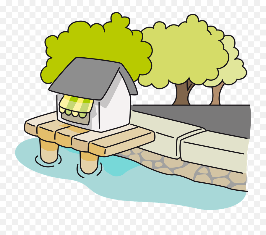 Chalet Pier - Free Vector Graphic On Pixabay Vektor Dermaga Png,Pier Png