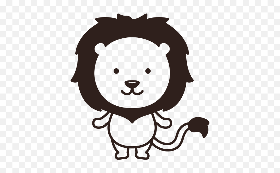 Cute Lion Stroke - Transparent Png U0026 Svg Vector File Clip Art,Lion Face Png