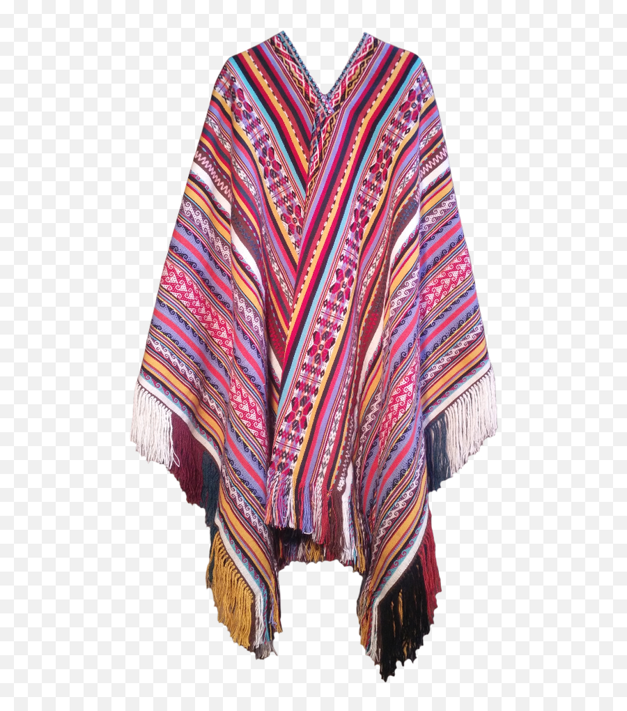 Peruvian Alpaca Poncho - Rainbow Poncho Png,Poncho Png