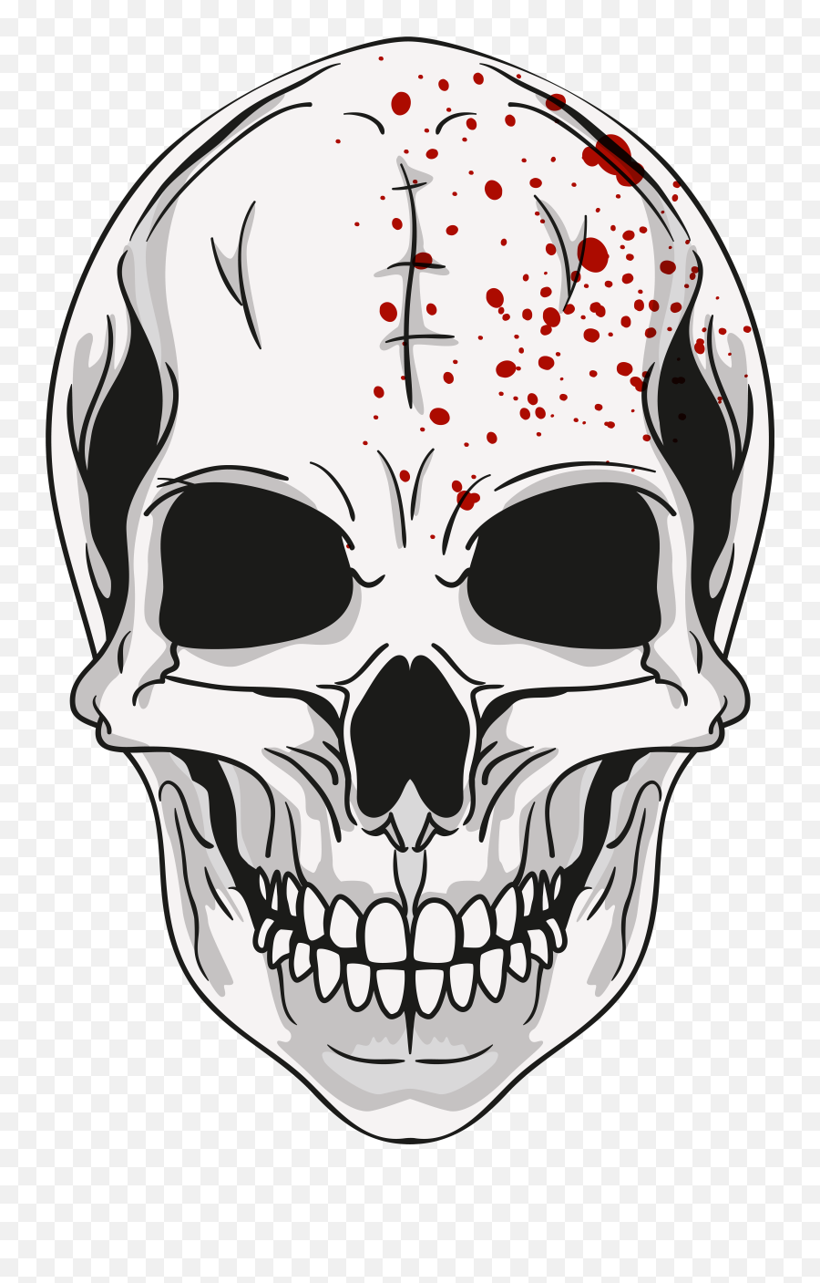 Clipart Skeleton Face - Skull For Halloween Clipart Png,Skull Face Png