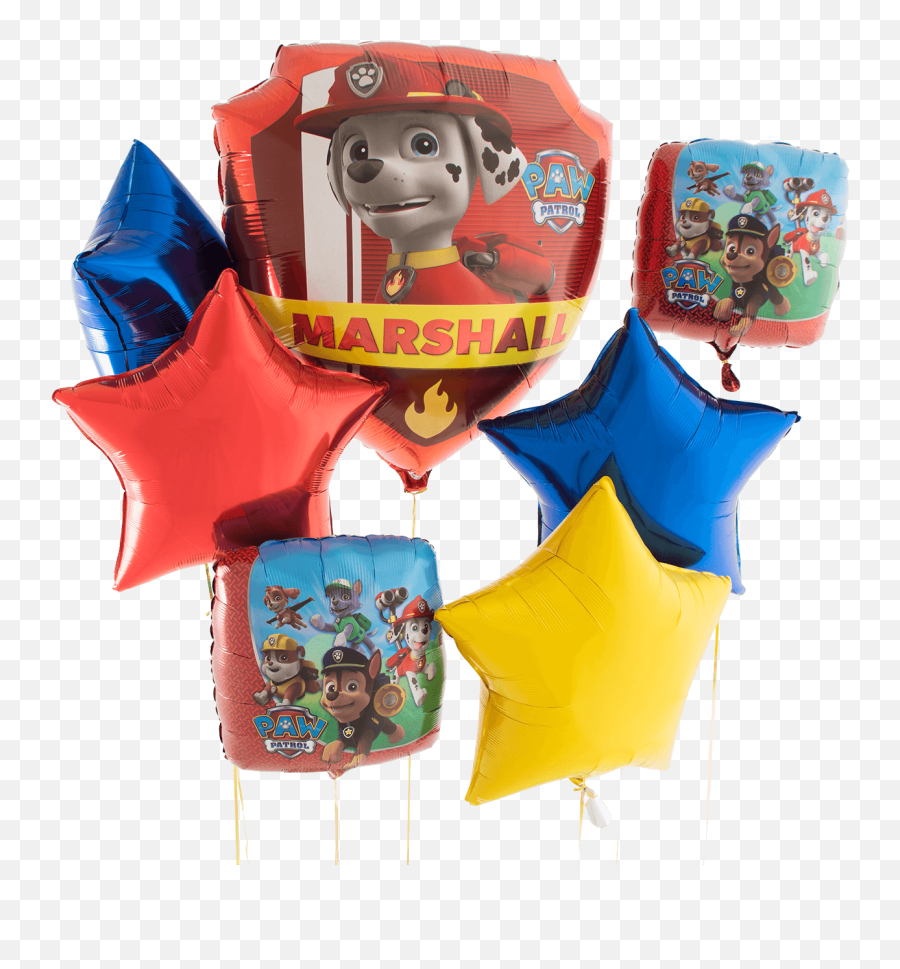Paw Patrol Super Shield Foil Balloon Bouquet - Toy Png,Marshall Paw Patrol Png