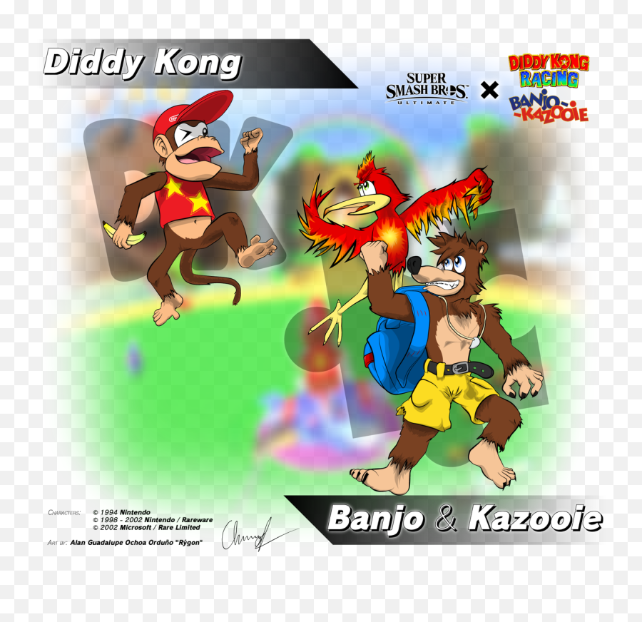Download Hd - Banjo Kazooie Smash Diddy Kong Racing Png,Banjo Kazooie Png