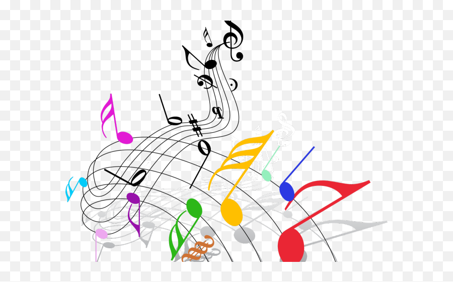 Music Notes Clipart Colorful - Png Download Full Colorful Tunes Clipart Png,Colorful Musical Notes Png