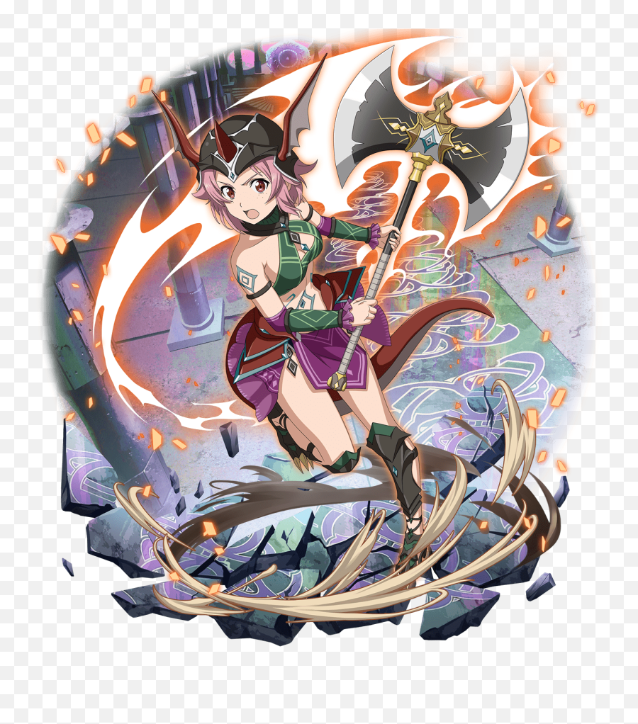 Lisbeth And Illfang The Kobold Lord Sword Art Online 1 - Brilliant Bosses In The Dreaming City Png,Kobold Png